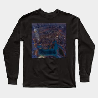 DUBAI CITY NIGHTSCAPE Long Sleeve T-Shirt